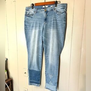 Vintage American Patchwork Jeans, Women's Sz 16